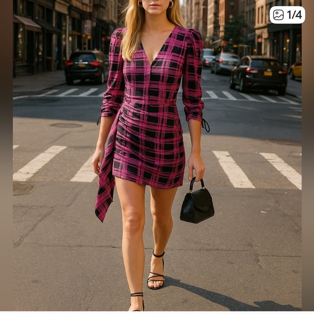 RHODE Pink & Black Piper Dress